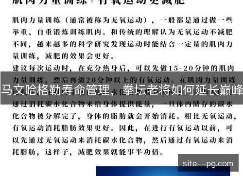 马文哈格勒寿命管理,拳坛老将如何延长巅峰 马文哈格勒寿命管理,拳坛老将如何延长巅峰